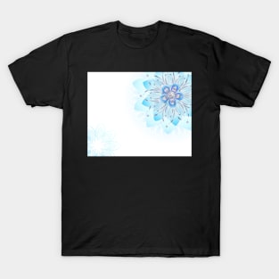 Abstract light blue flower T-Shirt